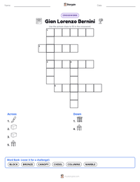 Gian Lorenzo Bernini printable worksheet preview