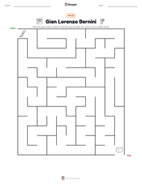 Gian Lorenzo Bernini printable worksheet preview
