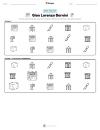 Gian Lorenzo Bernini printable worksheet preview