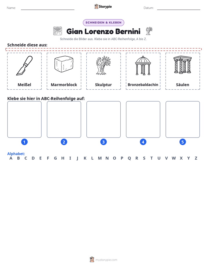 Schneiden & Einfügen Alphabet