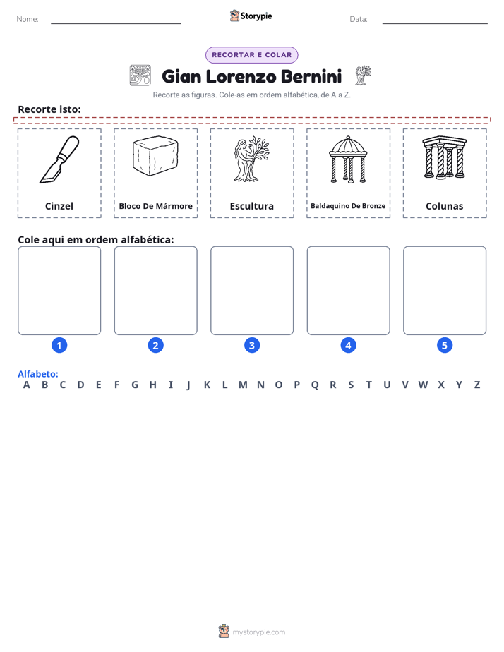 Recortar & Colar Alfabeto