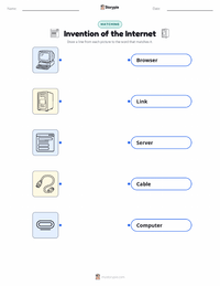 Invention of the Internet printable worksheet for kids