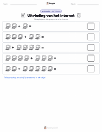 Uitvinding van het internet afdrukbare werkblad voorbeeld