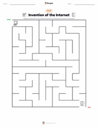 Invention of the Internet printable worksheet preview