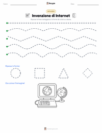 Anteprima della scheda stampabile di Invenzione di Internet