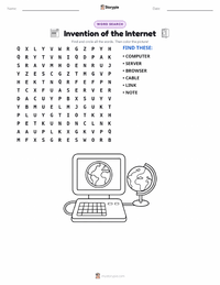 Invention of the Internet printable worksheet preview