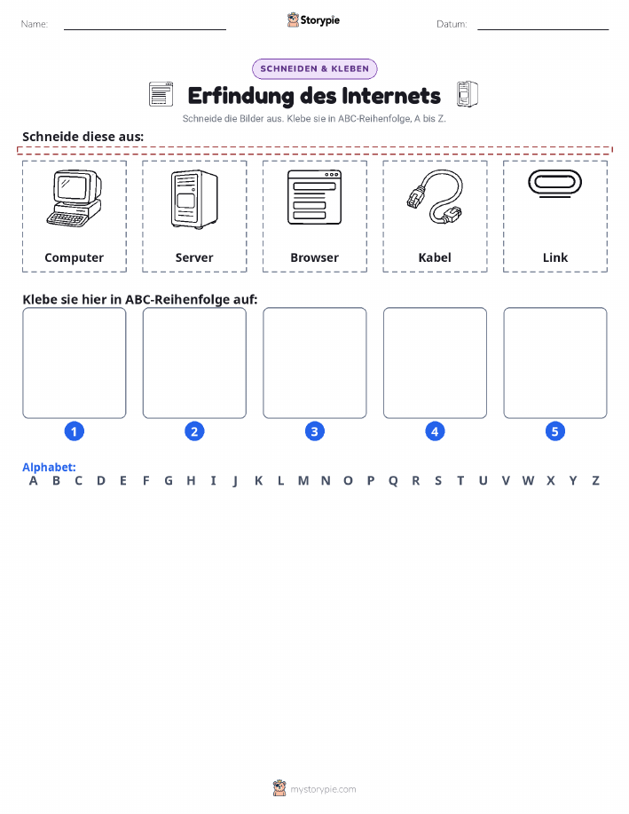Schneiden & Einfügen Alphabet