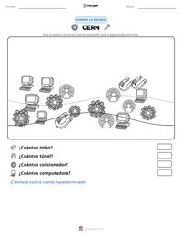 Vista previa de la hoja de trabajo imprimible de CERN