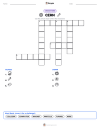CERN printable worksheet preview