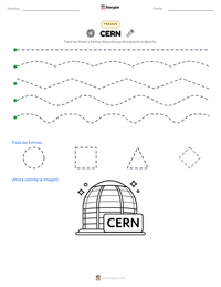 Vista previa de la hoja de trabajo imprimible de CERN