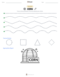 Prévia da folha de atividades imprimível CERN