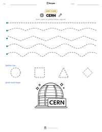 CERN yazdırılabilir çalışma sayfası önizlemesi