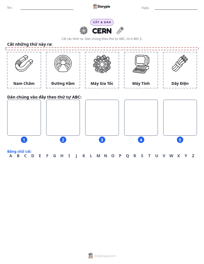 Cắt & Dán Chữ Cái