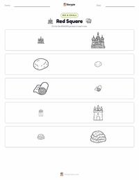 Red Square printable worksheet preview