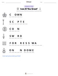 Ivan III 'the Great' printable worksheet preview