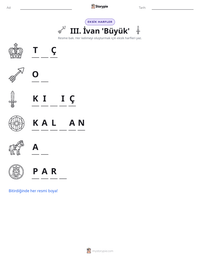 III. İvan 'Büyük' yazdırılabilir çalışma sayfası önizlemesi