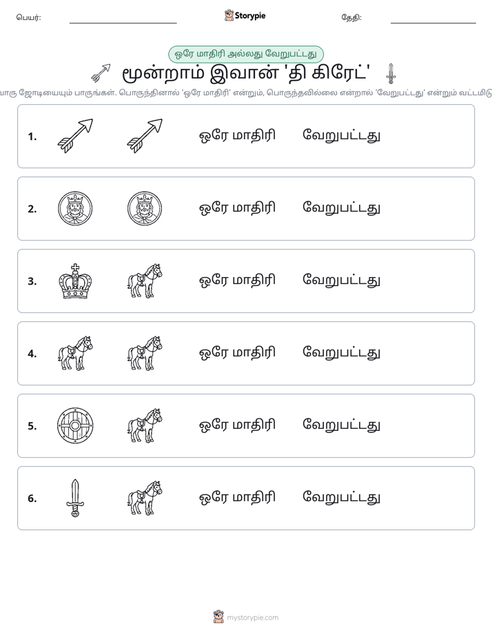 அதே அல்லது மாறுபட்டது