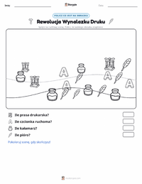 Podgląd drukowalnego arkusza ćwiczeń Rewolucja Drukarska