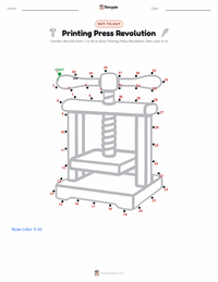Printing Press Revolution printable worksheet preview