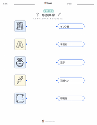 印刷革命 の子供向け印刷可能ワークシート