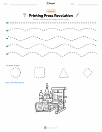 Printing Press Revolution printable worksheet preview