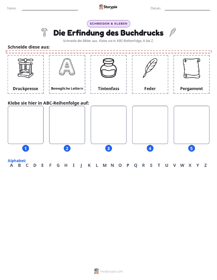 Schneiden & Einfügen Alphabet