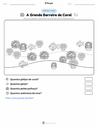 Prévia da folha de atividades imprimível A Grande Barreira de Coral