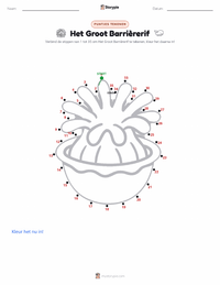 Het Groot Barrièrerif afdrukbare werkblad voorbeeld