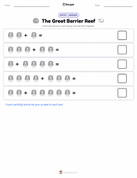 The Great Barrier Reef printable worksheet preview