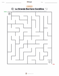 Anteprima della scheda stampabile di La Grande Barriera Corallina