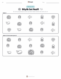 Büyük Set Resifi yazdırılabilir çalışma sayfası önizlemesi