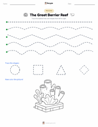 The Great Barrier Reef printable worksheet preview
