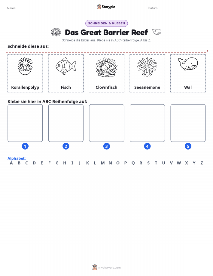Schneiden & Einfügen Alphabet