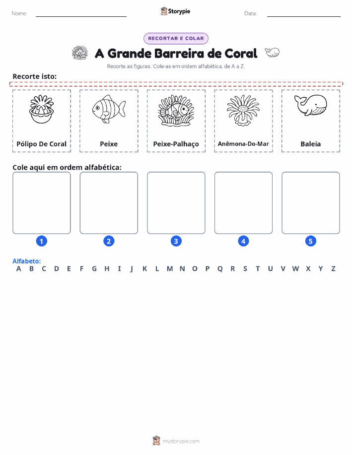 Recortar & Colar Alfabeto