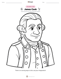 James Cook coloring page for kids