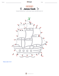 James Cook printable worksheet preview