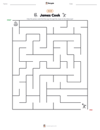 James Cook printable worksheet preview
