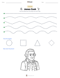 James Cook printable worksheet preview