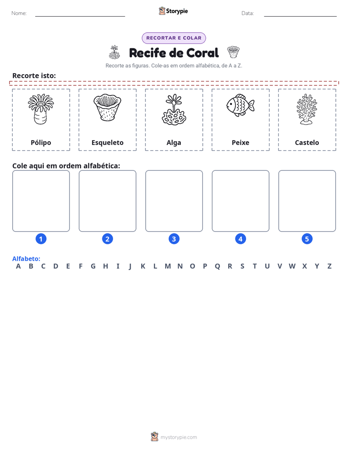 Recortar & Colar Alfabeto