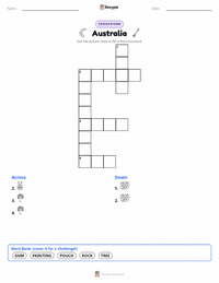 Australia printable worksheet preview