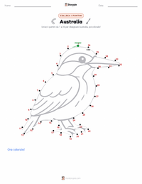 Anteprima della scheda stampabile di Australia (continente)