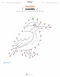 Prévia da folha de atividades imprimível Austrália (continente)