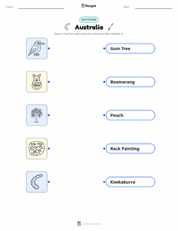 Australia printable worksheet for kids