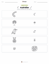 Australien (Kontinent) druckbare Arbeitsblatt Vorschau