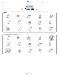 Australia printable worksheet preview