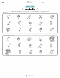 Podgląd drukowalnego arkusza ćwiczeń Australia (kontynent)