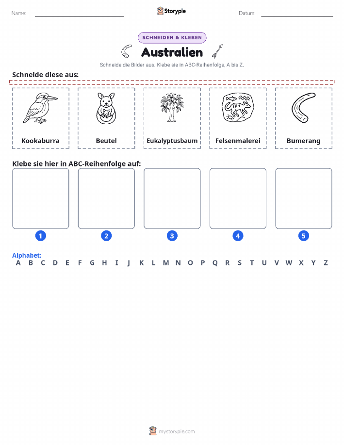 Schneiden & Einfügen Alphabet