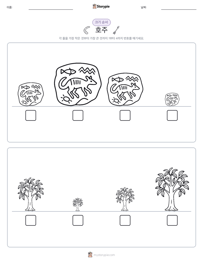 크기 순서