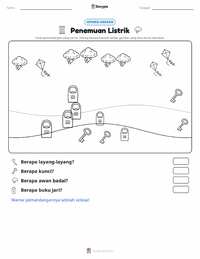 Prabaca lembar kerja cetak Penemuan Listrik
