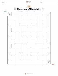Discovery of Electricity printable worksheet preview